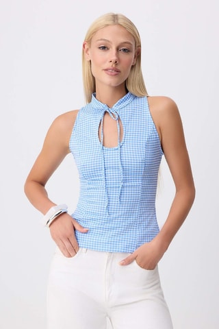 Blusa sin mangas - Azul claro