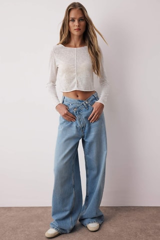 Blusa regular - Bianco
