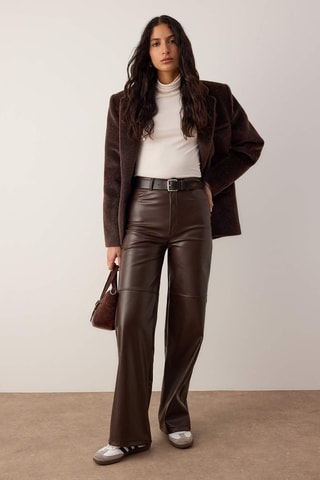 Pantaloni straight - Marrone