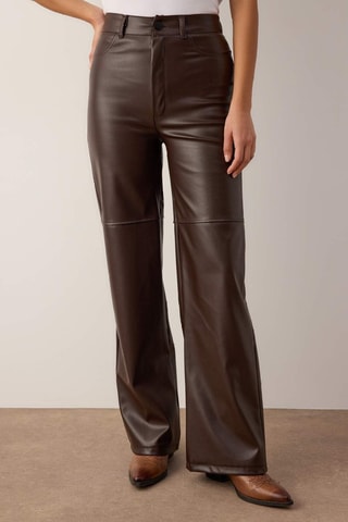 Pantaloni straight - Marrone