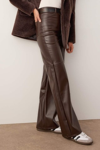 Pantaloni straight - Marrone