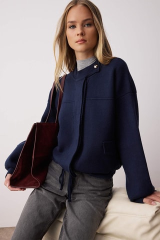 Cardigan oversize - Blu