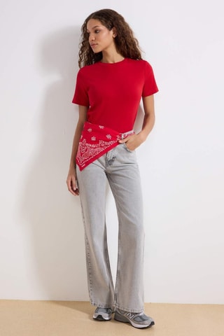 Jeans wide legs - Grigio