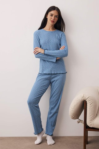 Pijama - Blanco y azul