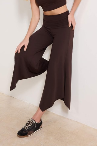 Pantaloni sportivi asimmetrici - Marrone