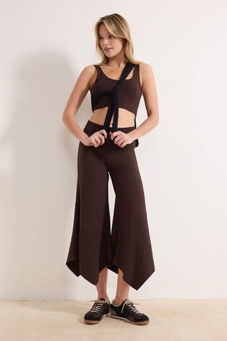 Pantaloni sportivi asimmetrici - Marrone