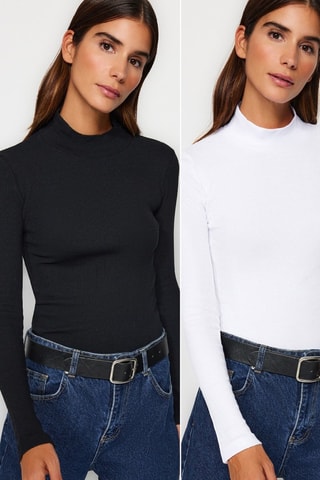2 tops - Blanco y negro