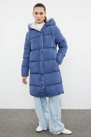 Anorak largo reversible - Azul