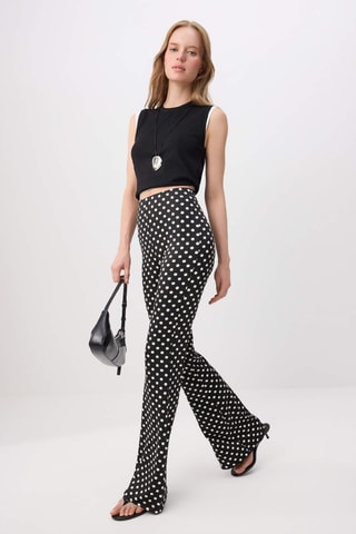 Pantaloni flare - Nero