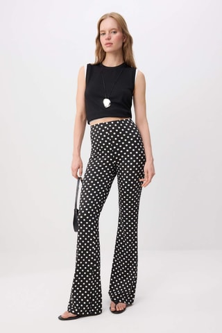 Pantaloni flare - Nero
