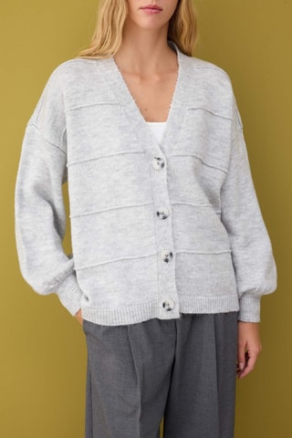 Cardigan oversize - Kaki - Grigio