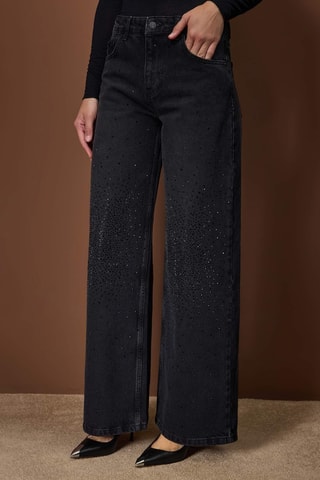 Jeans wide legs - Nero