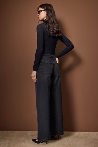 Jeans wide legs - Nero