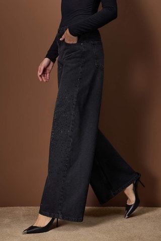 Jeans wide legs - Nero