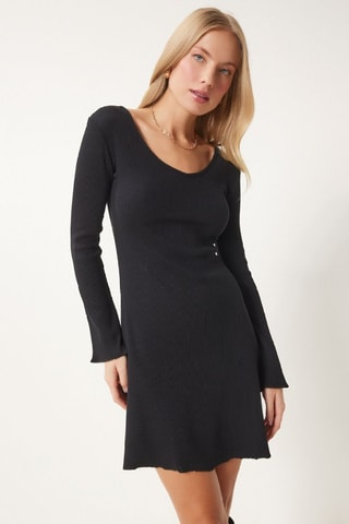 Vestido evasé - Negro