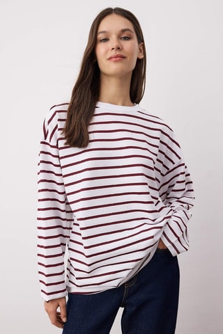 Camiseta de rayas - Blanco