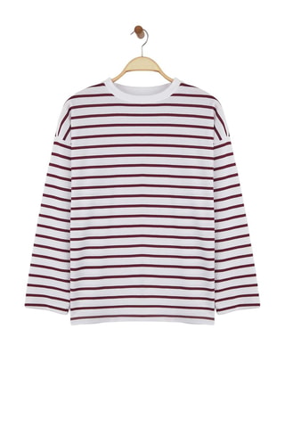 Camiseta de rayas - Blanco