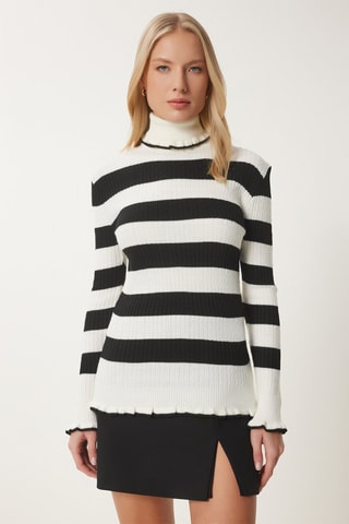 Maglia regular - Ecrù e nero