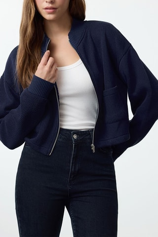 Cardigan corto - Blu