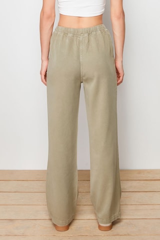 Pantaloni a vita alta - Kaki