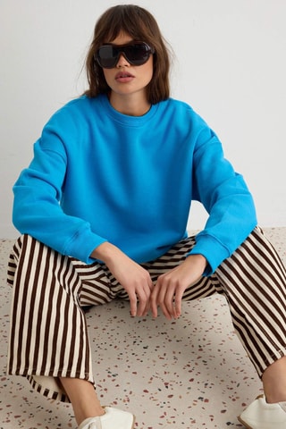 Sweat oversize - Bleu