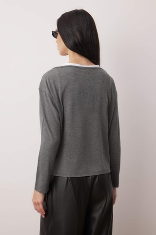 Blusa regular - Grigio