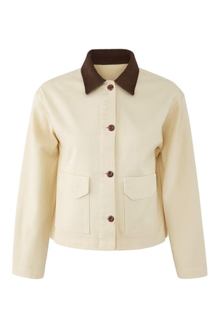 Sovracamicia oversize - Ecrù - Bianco e marrone