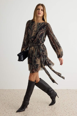Vestido corto - Caqui