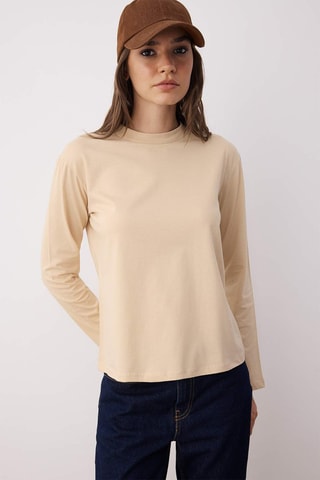 2 t-shirts regular - Beige et marron