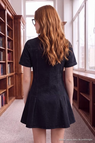 Vestido camisero - Negro