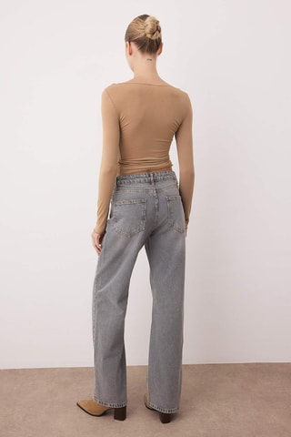 Jeans wide legs - Grigio