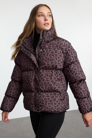 Doudoune oversize - Marron et noir