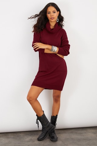 Vestido jersey - Burdeos
