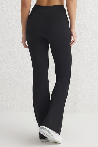 Pantaloni sportivi a vita alta - Nero - Nero