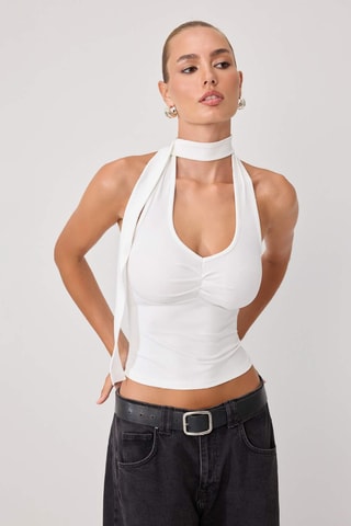 Blusa senza maniche - Beige