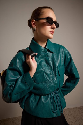 Veste regular - Vert foncé