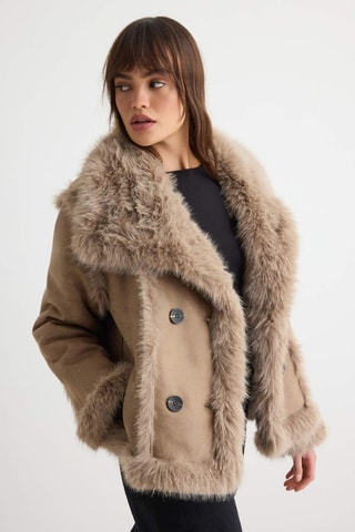 Manteau réversible - Marron clair
