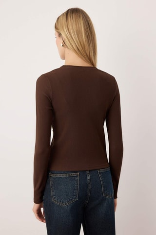 Top slim - Marrone - Marrone