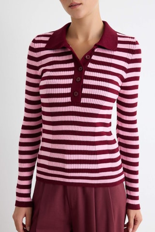 Maglia slim - Marrone - Bordeaux