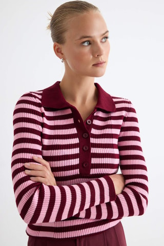 Maglia slim - Marrone - Bordeaux