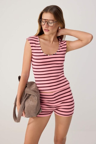 Top sans manches et short - Rose