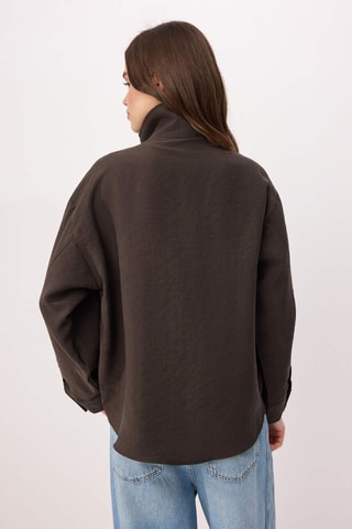 Sovracamicia oversize - Marrone scuro