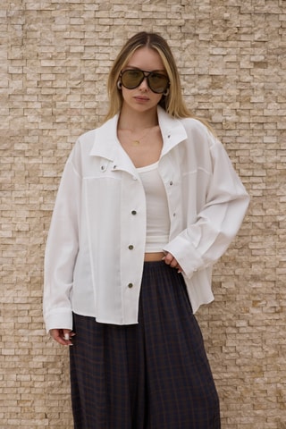 Sovracamicia oversize - Bianco