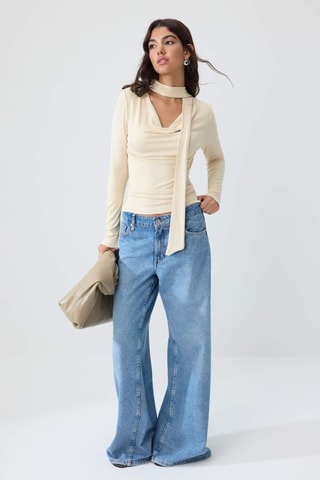 Blusa regular fit - Beige