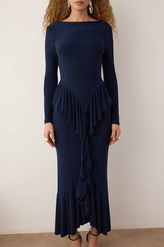 Abito lungo - Navy - Blu