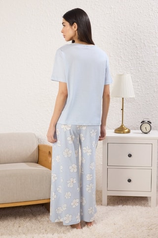 Pijama - Blanco, azul y amarillo