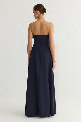 Abito bustier - Navy - Blu