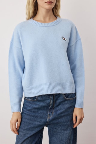 Maglia regular - Azzurro - Bianco, rosso e blu