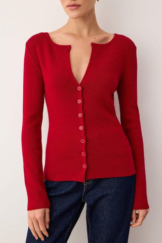 Cardigan slim - Bordeaux - Rosso