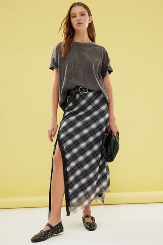 Jupe longue taille haute - Noir et blanc